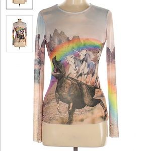 Unicorn Dino Mesh Top